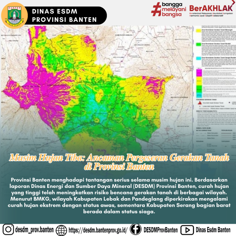 Musim Hujan Tiba: Ancaman Pergeseran Gerakan Tanah di Provinsi Banten